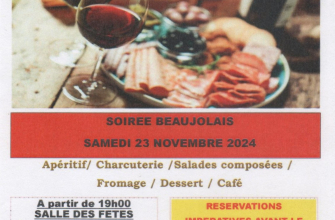 SOIREE BEAUJOLAIS Le 23 nov 2024