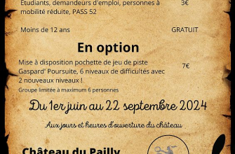 JEU DE PISTE AU CHÂTEAU DU PAILLY - GASPARD POURSUITE Du 27 juin au 22 sept 2024